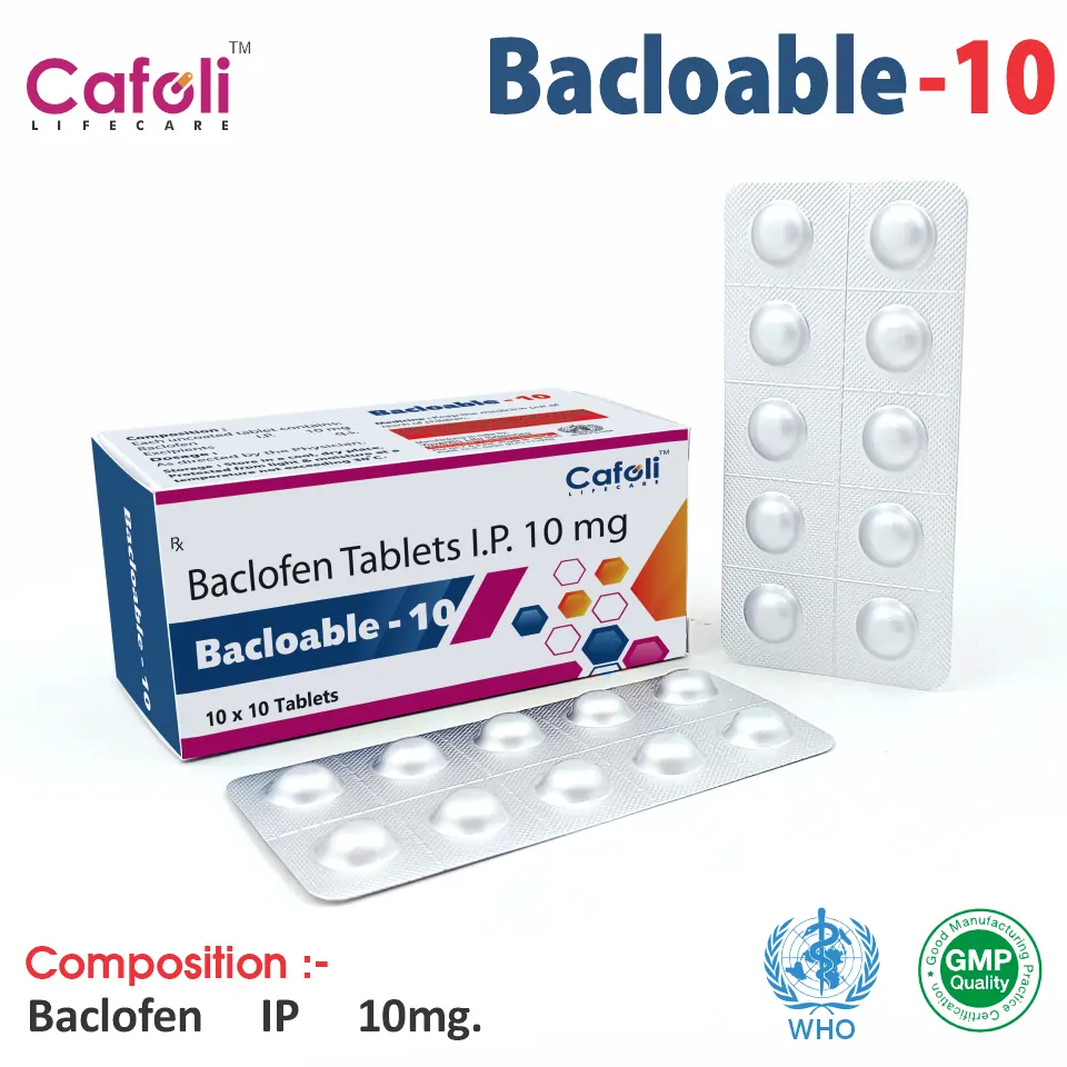 Baclofen 10mg Tablet at Best Price in PCD Pharmacia Franchise for Muscle Relaxant and Muscle Spasms, Spinal Cord Injury